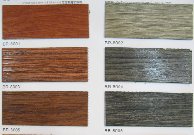 ������(sh��)�K��PVC���ϵذ� ľ�yϵ��BR��8018 914.4mm��152.4mm����2mm ľ�y