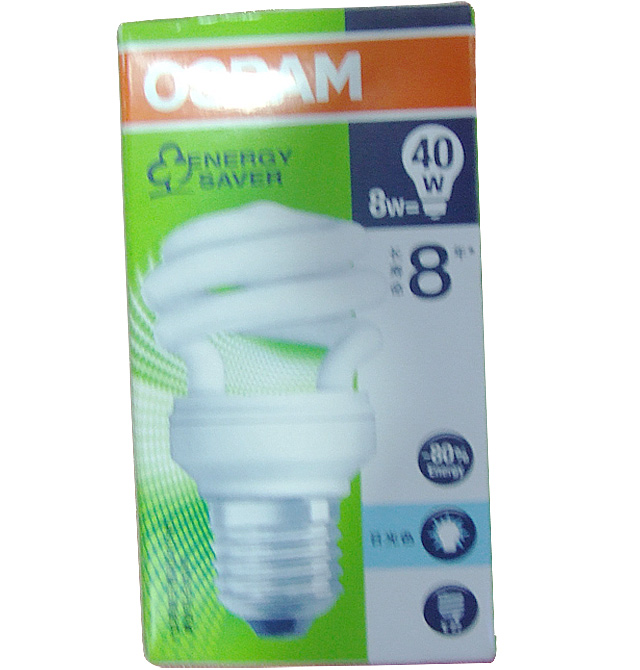 歐司朗節(jié)能燈光源 迷你螺旋型 8W