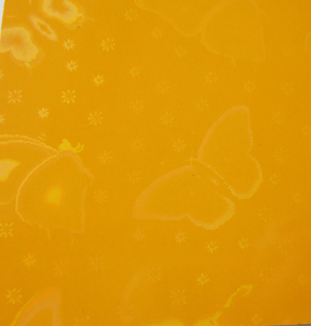 文鵬防火板 彩色鐳射系列柯達(dá)黃蝴蝶F22017 2440mm×1220mm×厚1mm