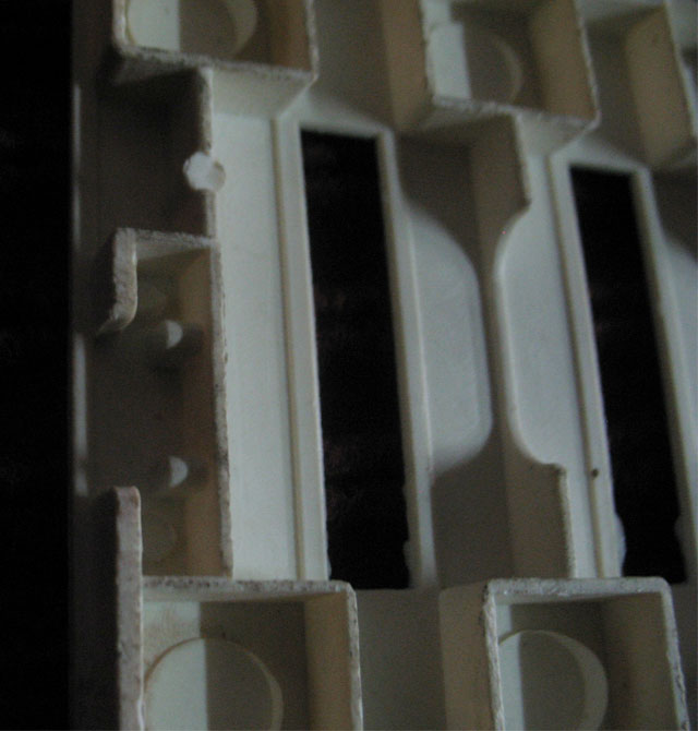 恒業(yè)防滑門墊 排骨型條形防滑隔水地墊 300mm×300mm