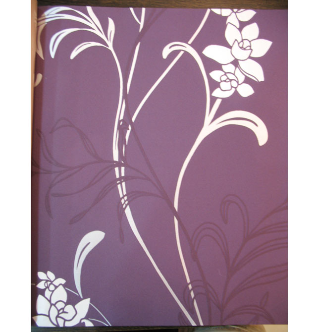 布魯斯特墻紙 北歐風(fēng)情(European Trend) 08554-10 寬530mm×長10米 紙基+發(fā)泡面層 花 紫色