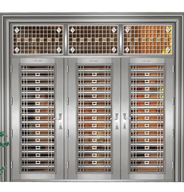 東亞吉祥不銹鋼門 多開帶窗頭DY-4285 訂做