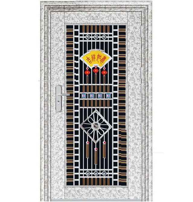 龍樹不銹鋼門 LS-B8005(熊貓紋) 非標(biāo)訂做