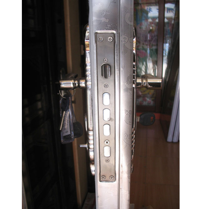 龍樹不銹鋼門 LS-B8005(熊貓紋) 非標(biāo)訂做