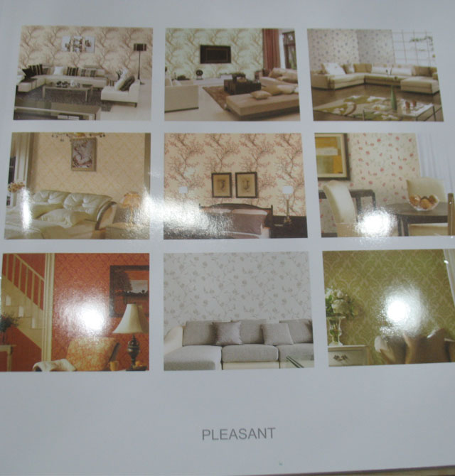 PUREELEGANCE墻紙 ZC-66032 寬53cm×長(zhǎng)10米 葉紋 米色 紅色