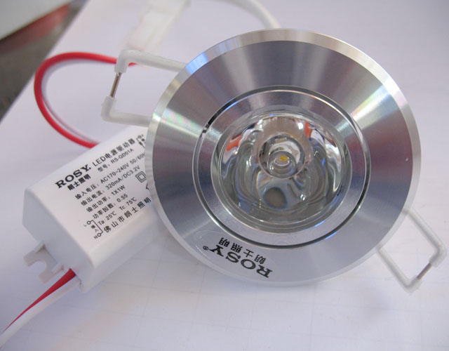 ��ʿLEDͲ�����컨�� LED��RS-LC211���߹⣩ 1��1w ���bǶ��ʽ �_�צ�60mm ܇�X���|(zh��)�߹�ɫ