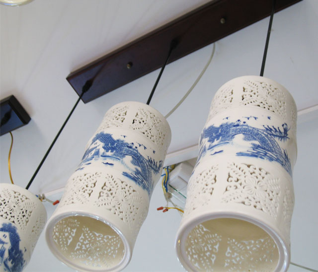 JDSJ吊燈 古典木架餐臺吊燈2016 木質(zhì)燈架+陶瓷燈罩 民族風式 底600mm×高700mm 白色