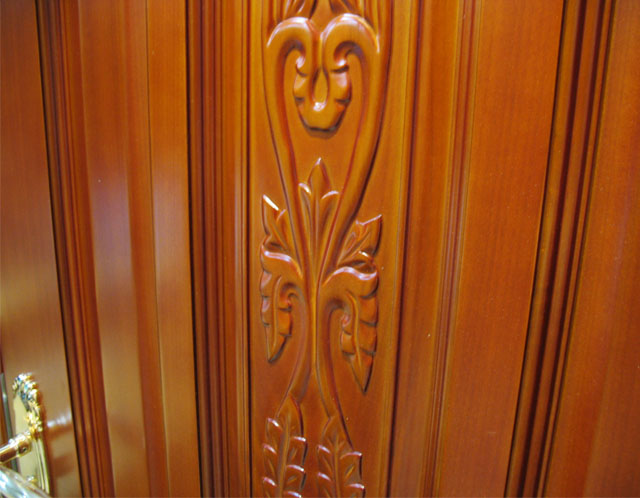 昊帥原木實木門 HS(M)-M-05金絲柚泡板木門 2050mm×850mm×厚150mm×1扇