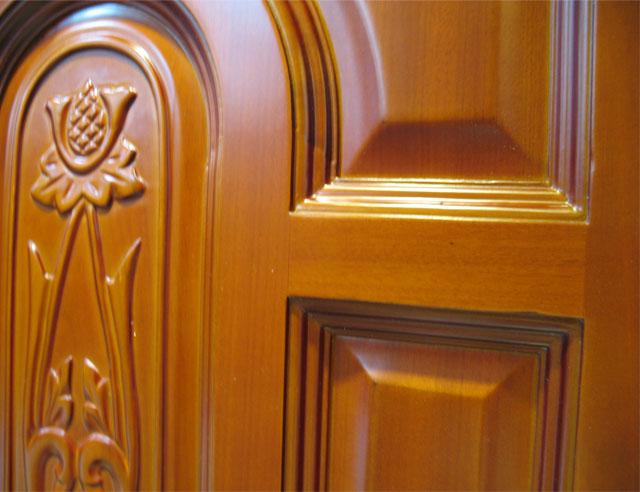 昊帥原木實木門 HS(M)-M-05金絲柚泡板木門 2050mm×850mm×厚150mm×1扇