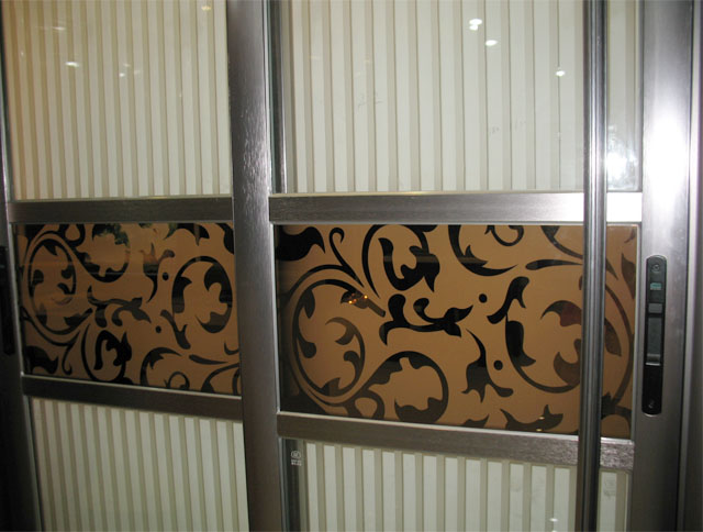 昊帥鋁合金門 HS(M)-L-04鐵灰隔斷門 訂做