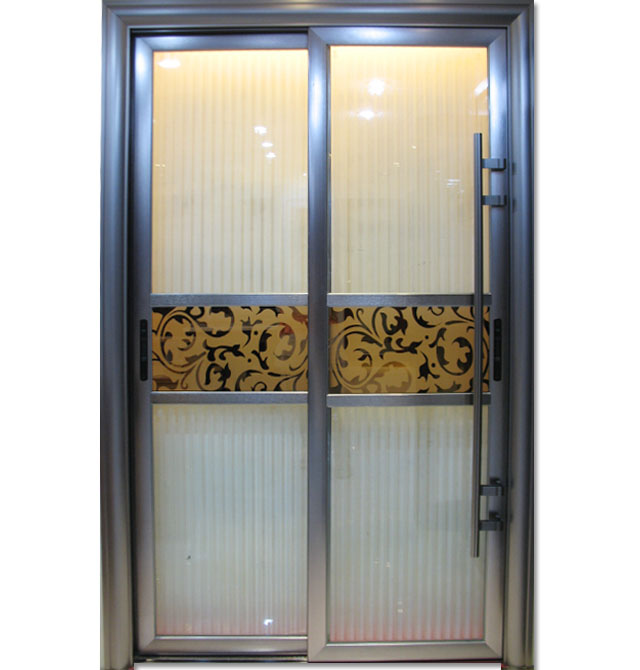 昊帥鋁合金門 HS(M)-L-04鐵灰隔斷門 訂做