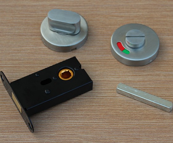 UZEN木門鎖 304衛(wèi)生間指示鎖0213 35mm-45mm 不銹鋼 其他 閃銀色