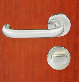 SHK木門(mén)鎖 HSK06-001衛(wèi)生間指示鎖 35mm-45mm 鋁合金 執(zhí)手鎖 啞光銀