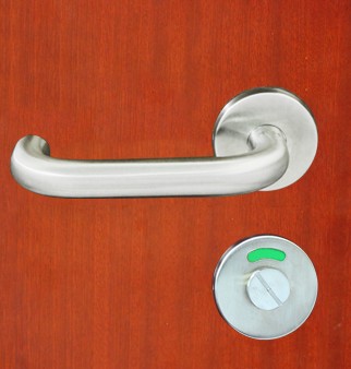 SHK木門(mén)鎖 HSK06-001衛(wèi)生間指示鎖 35mm-45mm 鋁合金 執(zhí)手鎖 啞光銀