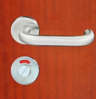 SHK木門(mén)鎖 HSK06-001衛(wèi)生間指示鎖 35mm-45mm 鋁合金 執(zhí)手鎖 啞光銀