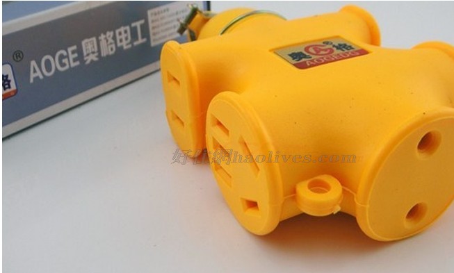 奧格插頭 十六位插孔防水防爆橡膠地拖插座 10A 250V~