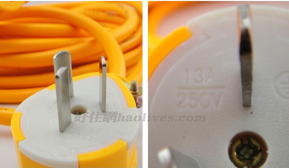 好住電源轉(zhuǎn)換器/插排板 十六孔橡膠防摔拖線板接線板 5×二極加2×三極 有線 無開關(guān) 15米