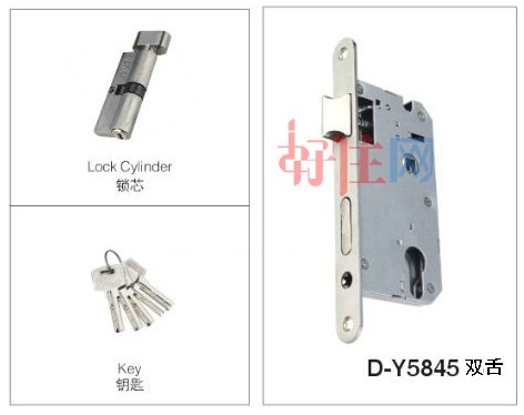 德國(guó)西卡木門(mén)鎖 CH7266L-H76L鋼拉絲 45mm-55mm 不銹鋼 執(zhí)手鎖 閃銀色