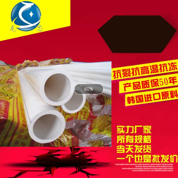 龍芯管材配件 PPR熱水管材ppr管水管 ppr冷熱水管 pp-r給水管 DN20mm PP-R管 等徑