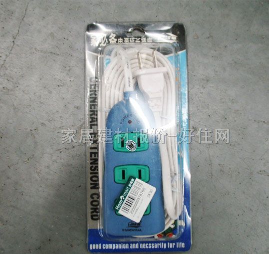 家必備電源轉(zhuǎn)換器/插排板 JB-JC3104 3×二極 有線 帶開關(guān) 5米