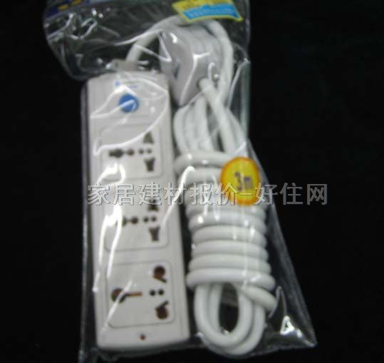 秋葉原電源轉(zhuǎn)換器/插排板 YF-1503 3×三極 有線 帶開關 3米