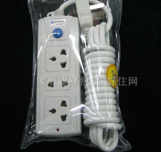 秋葉原電源轉(zhuǎn)換器/插排板 YF-1723 3×三極 有線 帶開(kāi)關(guān) 3米