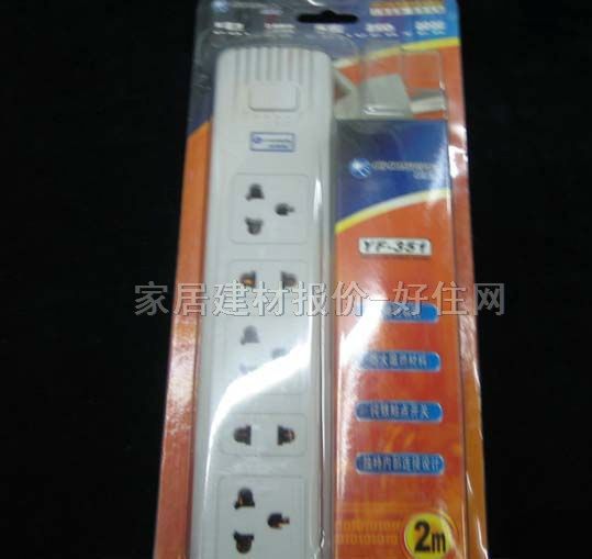 秋葉原電源轉(zhuǎn)換器/插排板 YF6635 5×三極 有線 帶開關(guān) 2米