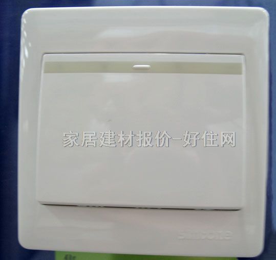 西蒙大蹺板開關(guān)面板 S51011B 1位單控 白色 帶熒光指示