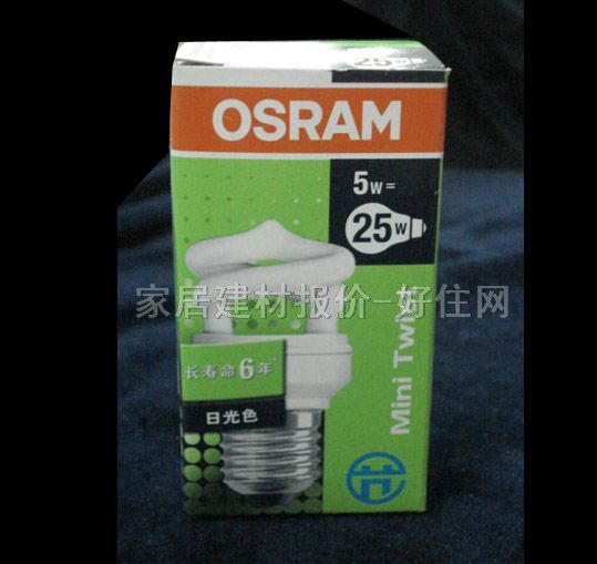 歐司朗節(jié)能燈光源 T2迷你螺旋節(jié)能燈大頭(日光) 5W