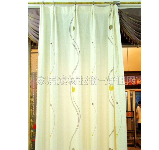 美的垂簾豎簾落地簾 布01 高:2.8M 麻棉 冷色調(diào)