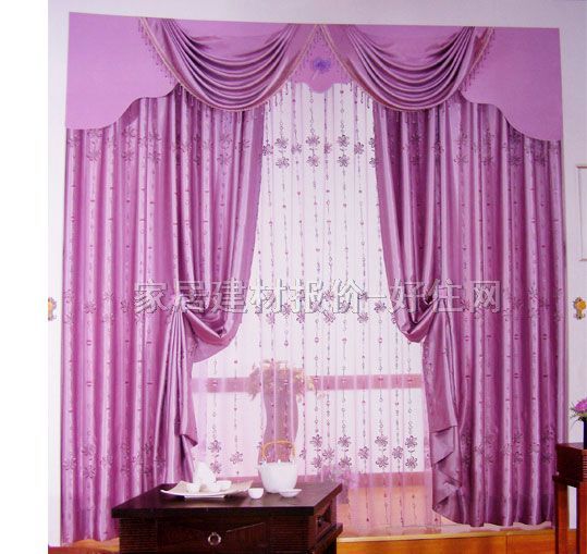 錦尚居垂簾豎簾落地簾 紫色有光布 A090-2 訂做 棉質(zhì) 暖色調(diào)