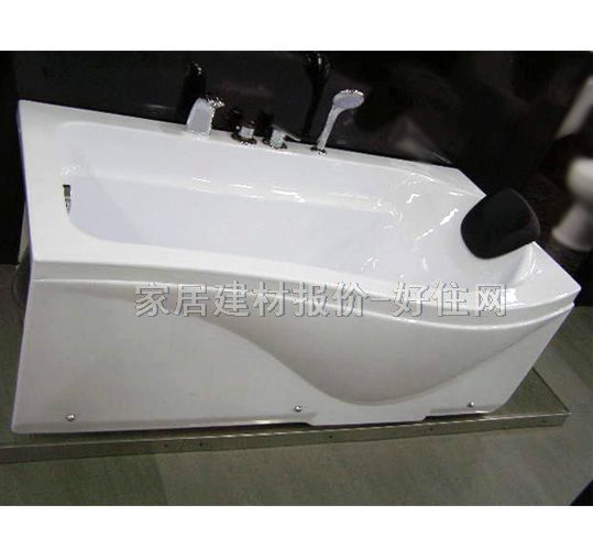 鉆石普通浴缸 單人雙裙浴缸B-1585 含配件 1510mm× 860mm× 高680mm