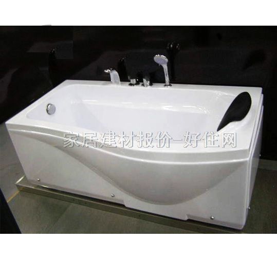 鉆石普通浴缸 單人雙裙浴缸B-1585 含配件 1510mm× 860mm× 高680mm