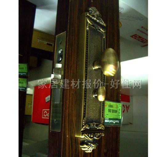 奧珀木門鎖 HLS929 45mm-55mm 鋅合金 執(zhí)手鎖 閃金色