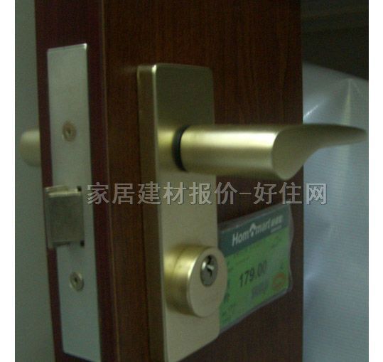 景暉木門鎖 I8812339-09 45mm-55mm 鋁合金 執(zhí)手鎖 啞光金