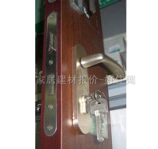 景暉木門鎖 I8-831533-09 45mm-55mm 鋁合金 執(zhí)手鎖 啞光銀