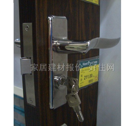 瑞高木門鎖 4018N 45mm-55mm 鋅合金 執(zhí)手鎖 閃光銀