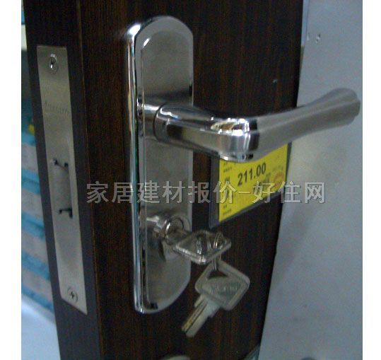 瑞高木門鎖 4036N 45mm-55mm 鋅合金 執(zhí)手鎖 閃光銀