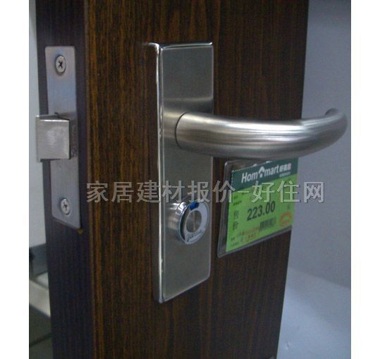 瑞高木門鎖 4312W 45mm-55mm 鋅合金 執(zhí)手鎖 啞光銀