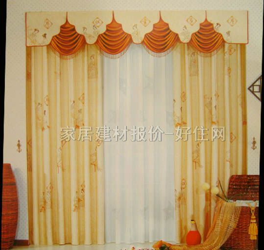 依澤蘭垂簾豎簾落地簾 琴棋書畫6005-2 訂做 棉質(zhì) 暖色調(diào)