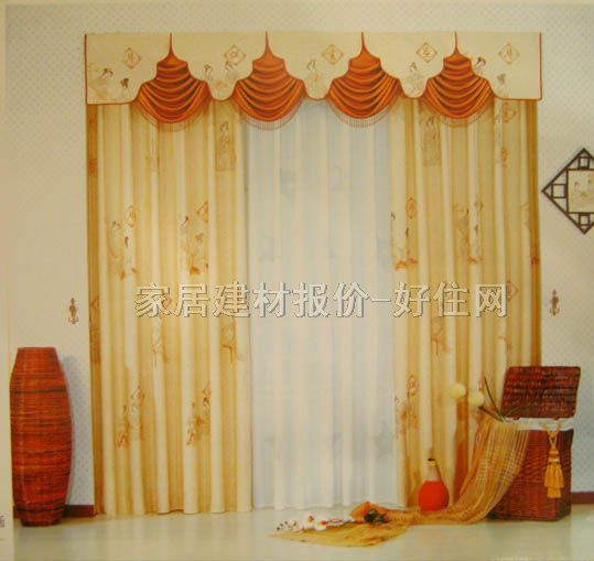 依澤蘭垂簾豎簾落地簾 琴棋書畫6005-2 訂做 棉質(zhì) 暖色調(diào)