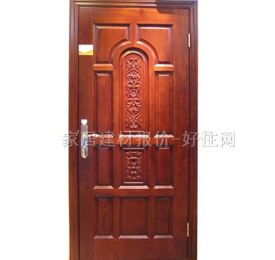 致盛原木實木門 MC-02C柚木雕花型 2050×850mm