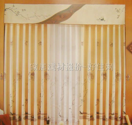 依澤蘭垂簾豎簾落地簾 花前月下6038 訂做 棉質(zhì) 暖色調(diào)