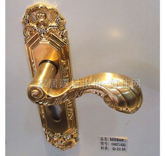 德國西卡木門鎖 CH5827J-A38J金拉絲 45mm-55mm 鋅合金 執(zhí)手鎖 閃金色