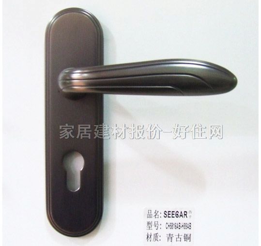 德國(guó)西卡木門鎖 CH5816AB-H89AB 45mm-55mm 不銹鋼 執(zhí)手鎖 紅古銅色