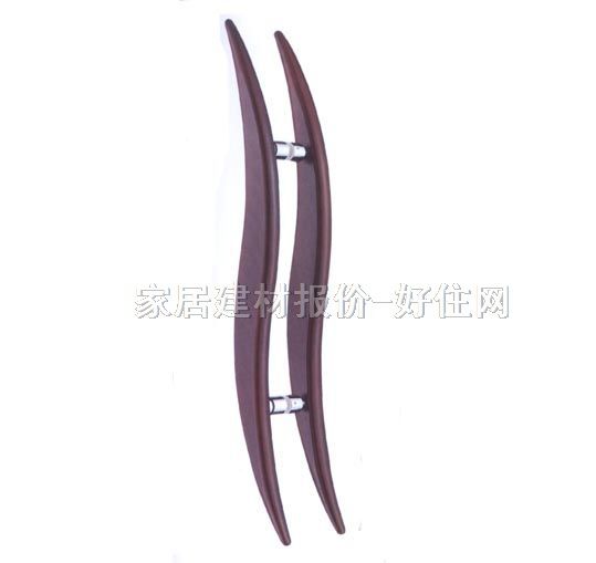 新精鋼玻璃門拉手 花式造型花梨木材質(zhì) XJG-263 800mm×400mm×70mm