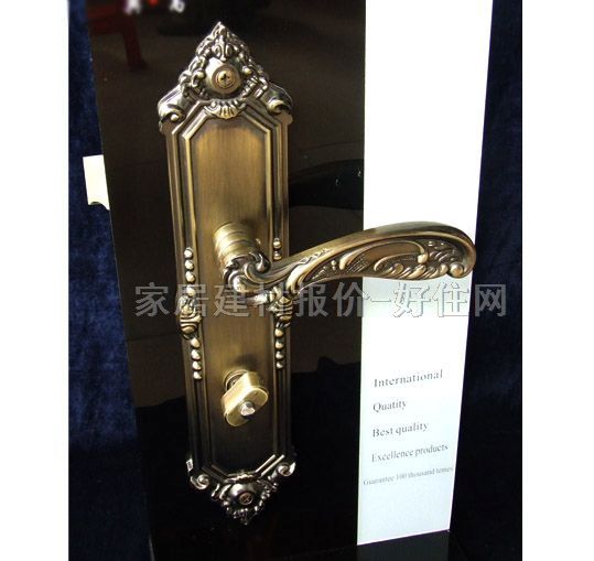 勁固木門鎖 AL9272AB 45mm-55mm 黃古銅 執(zhí)手鎖 黃古銅色