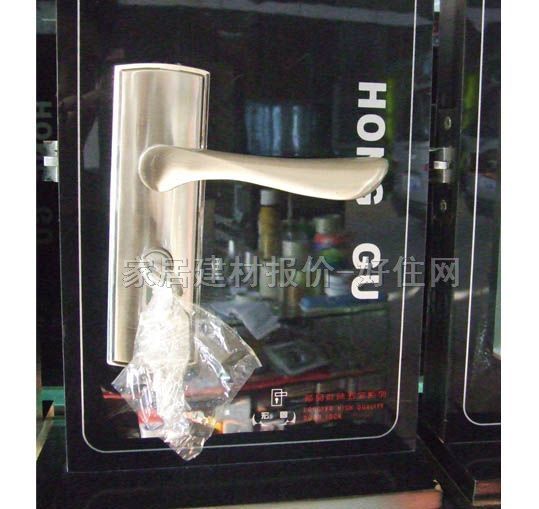 宏固木門鎖 1SA3-8002 45mm-55mm 不銹鋼 執(zhí)手鎖 閃光銀