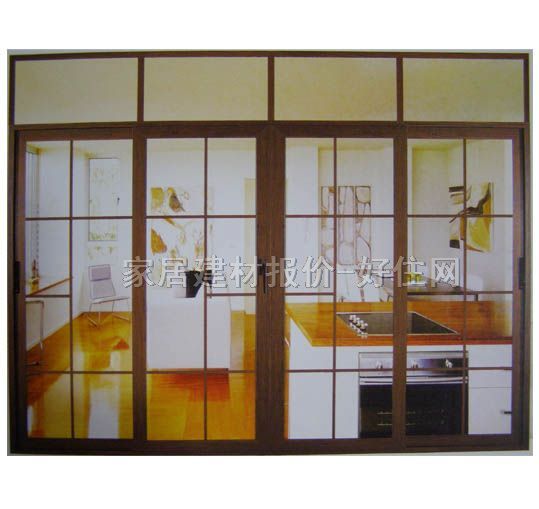 帝奧斯鋁合金門 吊軌拉門立體黑胡桃A-670 訂做