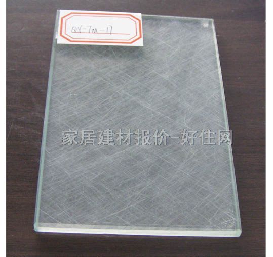 坤興夾絲夾層玻璃 磨砂刮痕 4+4mm